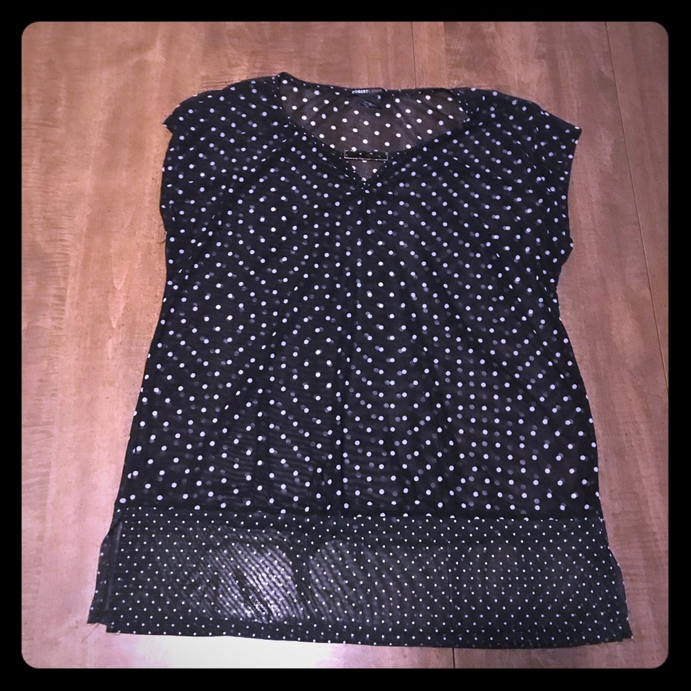 Polka dot blouse sz small